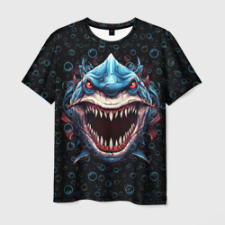 Мужская футболка 3D Evil shark