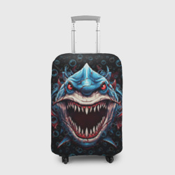 Чехол для чемодана 3D Evil shark