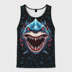 Мужская майка 3D Evil shark