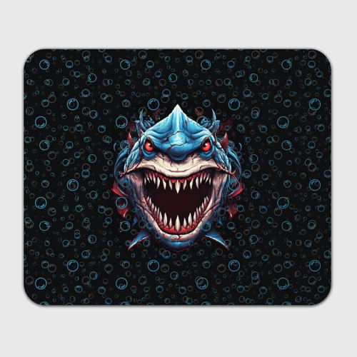 Прямоугольный коврик для мышки Evil shark