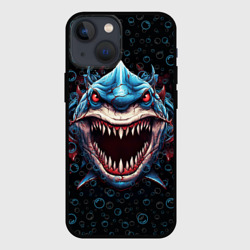 Чехол для iPhone 13 mini Evil shark