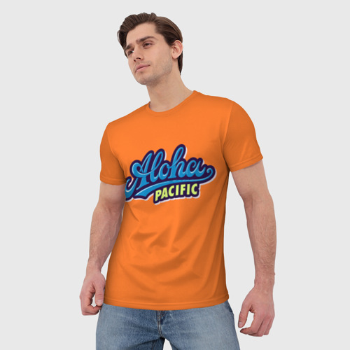 Мужская футболка 3D Aloha Pacific, цвет 3D печать - фото 3