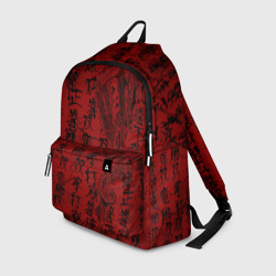 Рюкзак 3D Красный дракон и катана - иероглифы