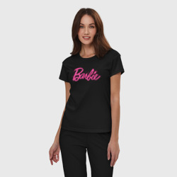 Женская пижама хлопок Блестящий логотип Барби - фото 2