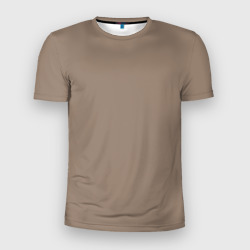 Мужская футболка 3D Slim Тёмно-бежевый однотонный