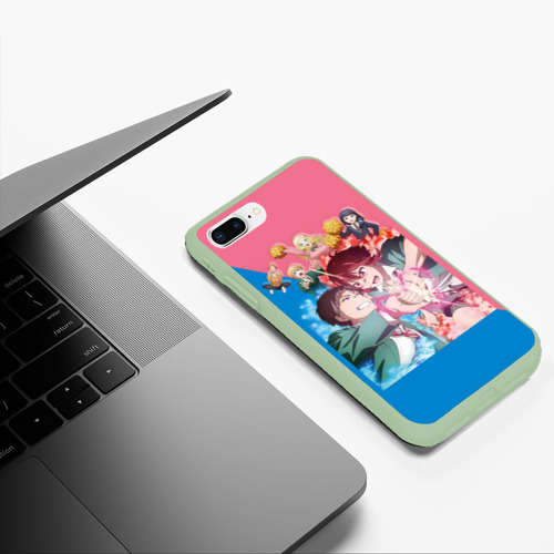 Чехол для iPhone 7Plus/8 Plus матовый Tomo chan Is a Girl - Anime, цвет салатовый - фото 5
