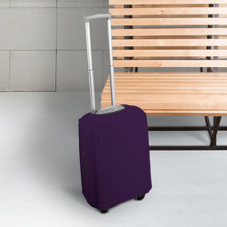 Чехол для чемодана 3D Глубокий фиолетово-чёрный однотонный - фото 2
