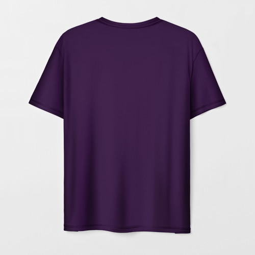 Мужская футболка 3D Глубокий фиолетово-чёрный однотонный, цвет 3D печать - фото 2