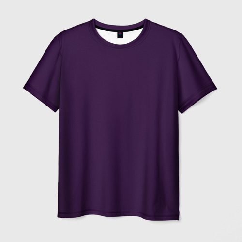 Мужская футболка 3D Глубокий фиолетово-чёрный однотонный, цвет 3D печать