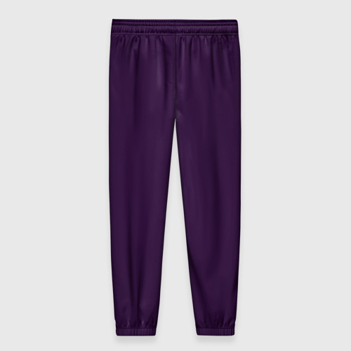 Женские брюки 3D Глубокий фиолетово-чёрный однотонный, цвет 3D печать - фото 2