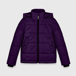 Зимняя куртка для мальчиков 3D Глубокий фиолетово-чёрный однотонный