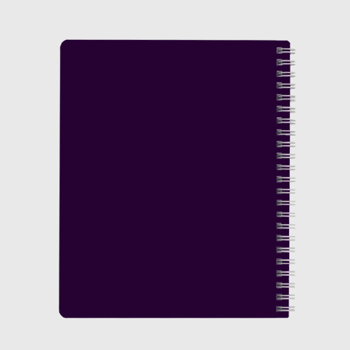 Тетрадь Глубокий фиолетово-чёрный однотонный, цвет линия - фото 2