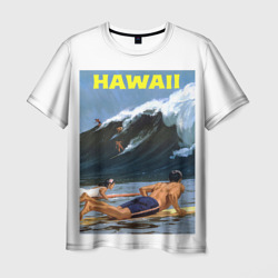 Мужская футболка 3D Серфинг на Гавайях