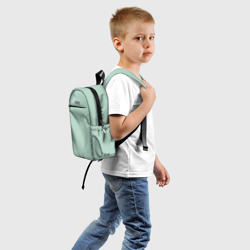 Детский рюкзак 3D Серо-зеленый однотонный - фото 2