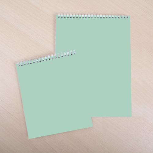Скетчбук Серо-зеленый однотонный, цвет белый - фото 4