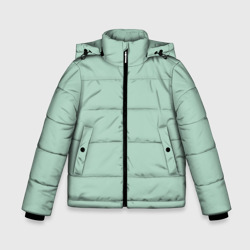 Зимняя куртка для мальчиков 3D Серо-зеленый однотонный