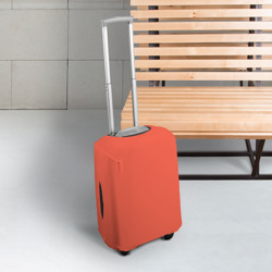 Чехол для чемодана 3D Красно-оранжевый однотонный - фото 2