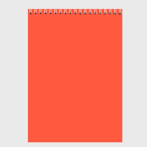 Скетчбук Красно-оранжевый однотонный, цвет белый