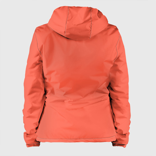 Женская куртка 3D Красно-оранжевый однотонный, цвет белый - фото 2