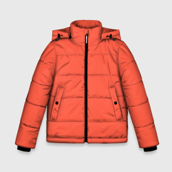 Зимняя куртка для мальчиков 3D Красно-оранжевый однотонный