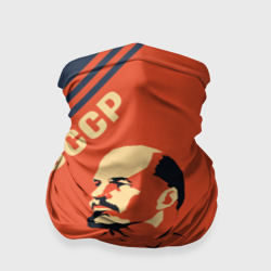 Бандана-труба 3D Ленин на красном фоне