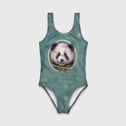 Детский купальник 3D Милая мордочка панды с бамбуком - фото 2