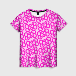 Женская футболка 3D Логотип Барби - буква B