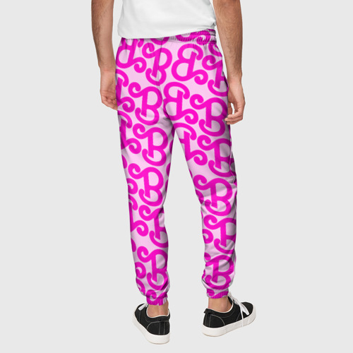 Мужские брюки 3D Логотип Барби - буква B, цвет 3D печать - фото 5