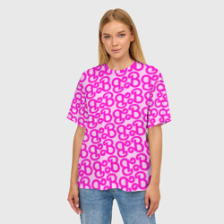 Женская футболка oversize 3D Логотип Барби - буква B - фото 2