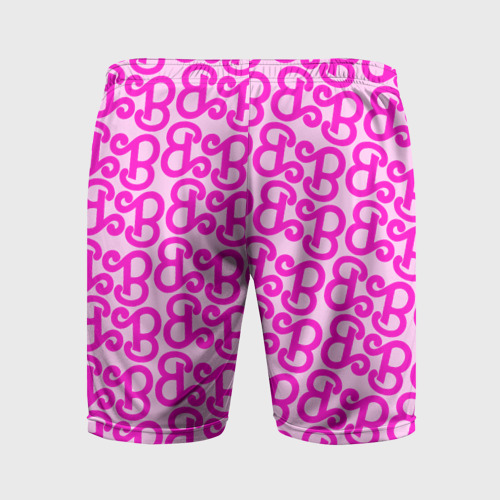 Мужские шорты спортивные Логотип Барби - буква B, цвет 3D печать - фото 2
