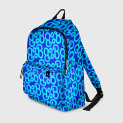 Рюкзак 3D Логотип Барби - синий паттерн