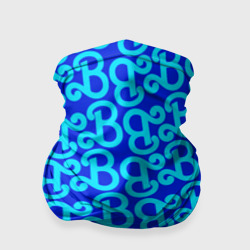 Бандана-труба 3D Логотип Барби - синий паттерн