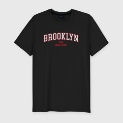 Мужская футболка хлопок Slim Brooklyn New York