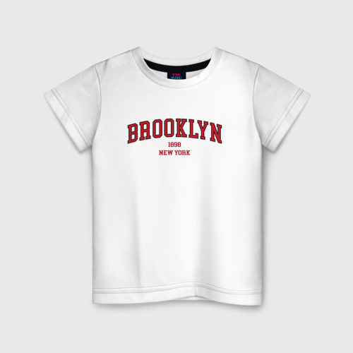 Детская футболка хлопок Brooklyn New York, цвет белый