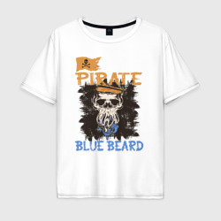 Пират синяя борода – Мужская футболка хлопок Oversize с принтом купить со скидкой в -16%