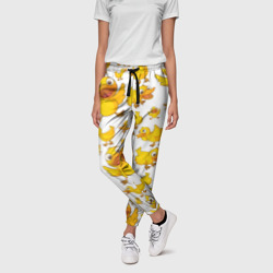Женские брюки 3D Yellow ducklings - фото 2