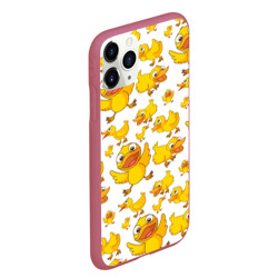 Чехол для iPhone 11 Pro Max матовый Yellow ducklings - фото 2