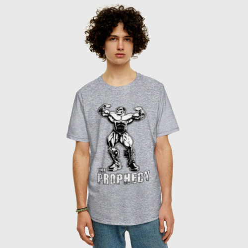 Мужская футболка хлопок Oversize с принтом The prophecy, фото на моделе #1