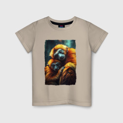 Детская футболка хлопок Игрунковые обезьянки