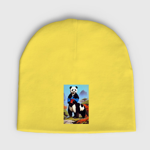 Детская шапка демисезонная Пандатавр - кентавр ai art, цвет желтый