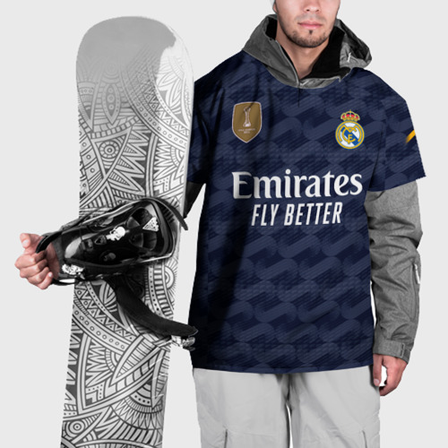 Накидка на куртку 3D Винисиус Жуниор Реал Мадрид форма 23-24 гостевая, цвет 3D печать