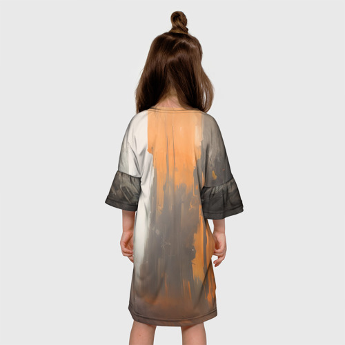 Детское платье 3D с принтом Боевая валькирия, вид сзади #2