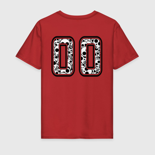 Мужская футболка хлопок Год рождения номер 00, цвет красный - фото 2