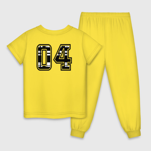 Детская пижама хлопок Год рождения номер регион 04, цвет желтый - фото 2