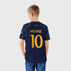 Детская футболка 3D Лука Модрич Реал Мадрид форма 23-24 гостевая - фото 2