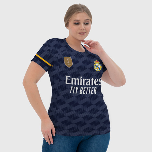 Женская футболка 3D Лука Модрич Реал Мадрид форма 23-24 гостевая, цвет 3D печать - фото 6