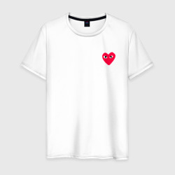 Мужская футболка хлопок Сердце с глазами