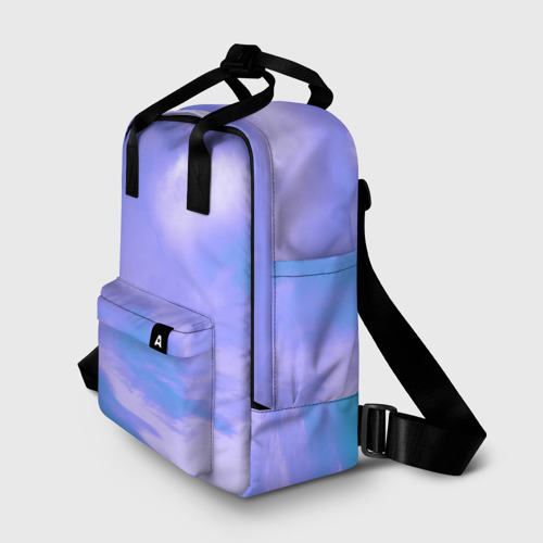 Женский рюкзак 3D с принтом Сиреневое небо, фото на моделе #1