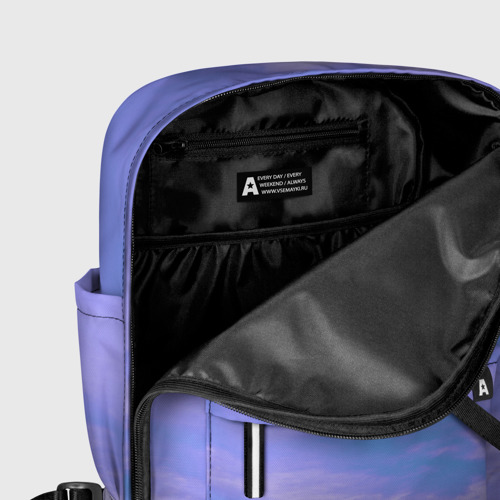 Женский рюкзак 3D с принтом Сиреневое небо, фото #5
