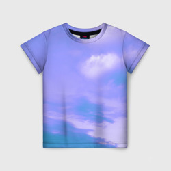 Детская футболка 3D Сиреневое небо